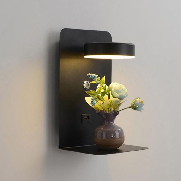 

wall lamp led lights with switch and usb interface fixture corridor aisle lighting indoor art luminaire