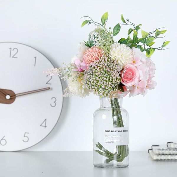 

decorative flowers & wreaths 1 bunch of roses hydrangea artificial flower arrangement home wedding living room back garden decoration