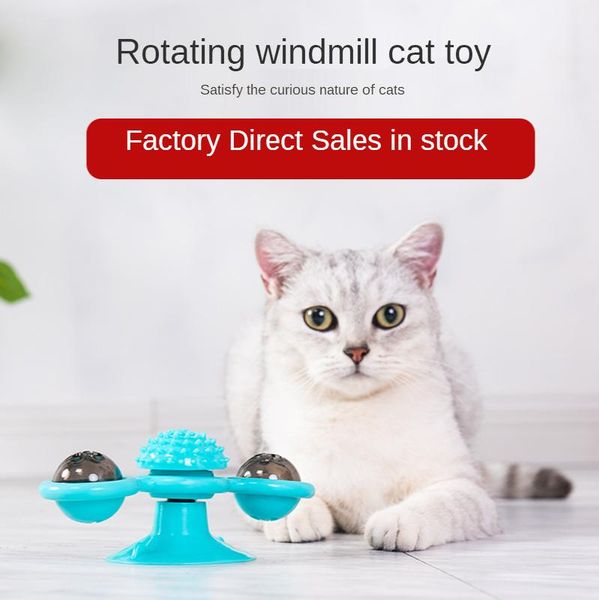

cat toys -selling spinning windmill toy, sucker scratching and rubbing hair brush