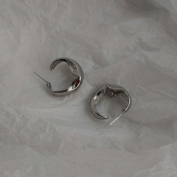 

earrings irregular geometry simple fashion street hip hop indifference style c earrings, Golden