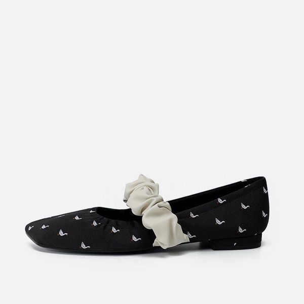 

dress shoes allbitefo size 34-42 square toe buckle design fashion sweet comfortable women heels low heel zapatos mujer tacon, Black