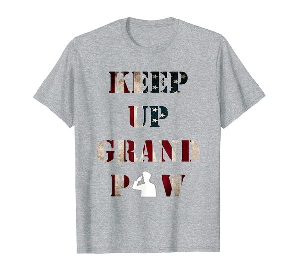 

keep up grand paw merican t-shirt grand father veterans t-shirt, White;black