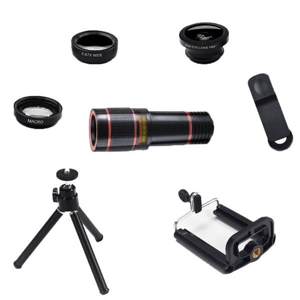 

telescope & binoculars 12 times zoom high power monocular outdoor hunting sports hd night vision 7 piece set