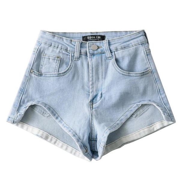 

women's shorts 2021 summer random denim high tails short jeans women vintage blue uncommon fashion, White;black
