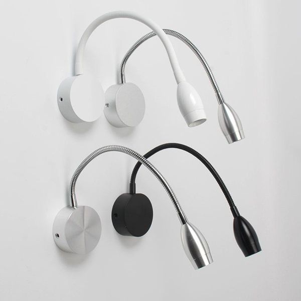 

wall lamp 4pcs led lamps 3w with switch ac90-260v bedroom bedside light direction adjustable reading home lighting zbd0015