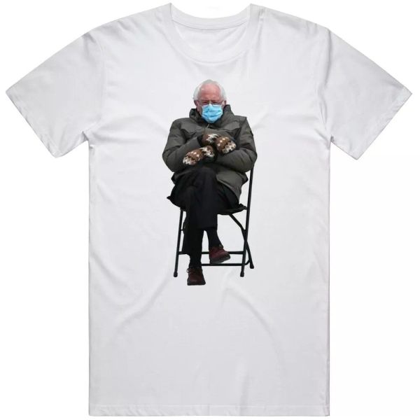 

bernie sanders senator usa politician funny parody t shirt, White;black