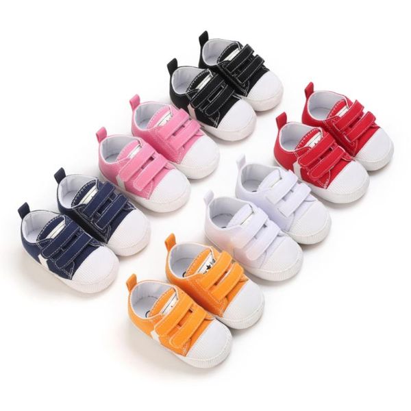 

first walkers baywell baby shoes boy girl sneaker cotton soft anti-slip sole born infant toddler casual canvas crib