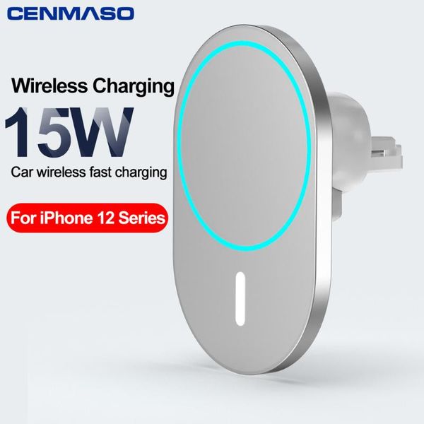 

cell phone mounts & holders 15w car mag safe wireless charging airvent mount magnetic adsorbable holder for 12 pro max mini fast char