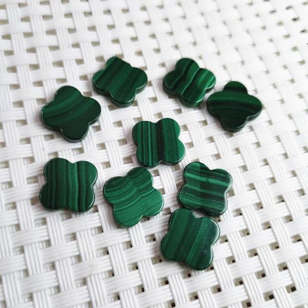 

decorative objects & figurines 10mm natural green malachite four leaf clover for pendant jewelry making diy bracelet necklace parts
