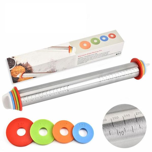 

rolling pins & pastry boards embossed pin stick baking adjustable stainless steel with silicone mat
