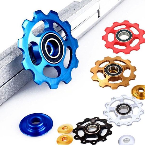 

bike derailleurs mtb transmission 11t ceramic bearing jockey wheel pulley bicycle rear derailleur cnc alloy tension