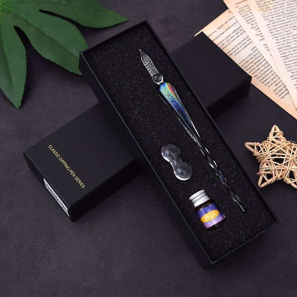 

glass pen star set dip in founta stationery gift box color k