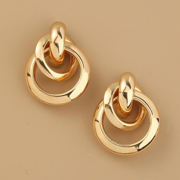 

stud fashion simple jewelry metal matte earrings temperament cold wind wild, Golden;silver