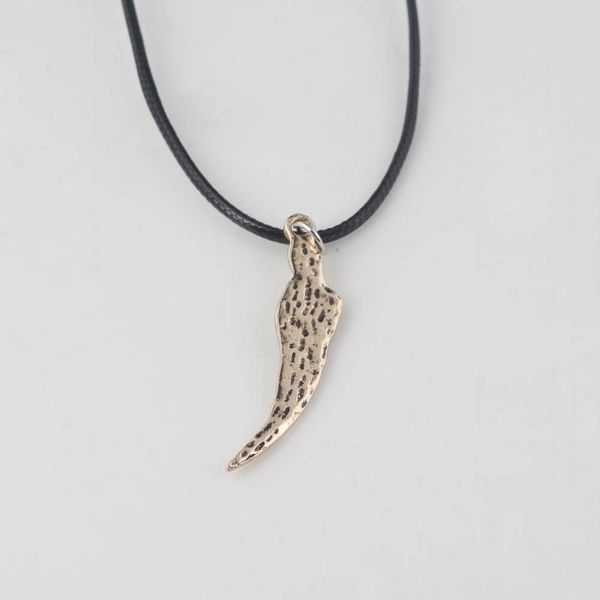 

metal spike dog teeth pendant necklace woman men gothic vintage chain jewelry accessories gift necklaces, Silver