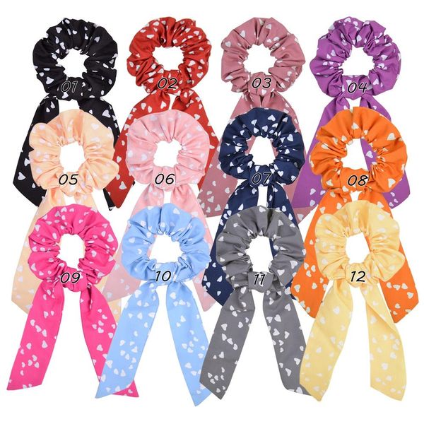 Fashions 12 Farben INS Mädchen Kaninchen Große Haargummis Polka Dot Elastische Haarbänder Pferdeschwanz Halter Haarband Seil Frauen Haar Zubehör