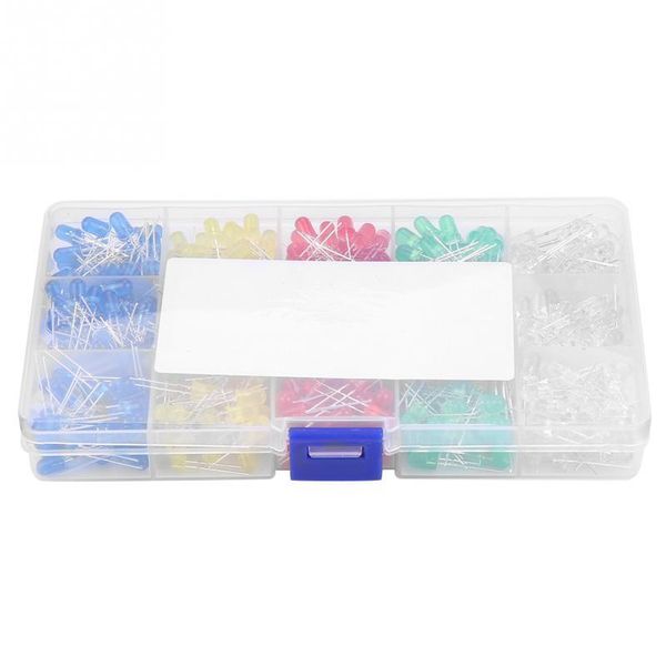 

500pcs 5mm led light red yellow blue green white assortment diodes kit modules