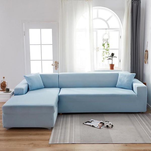 

chair covers plain color elastic stretch sofa cover need order 2piece if l-style fundas sofas con chaise longue case for