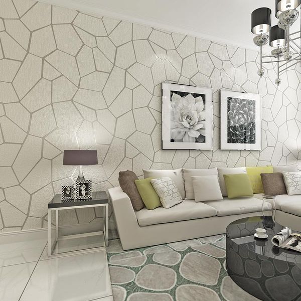 

wallpapers thick flocked modern geometry striped wallpaper for walls living room sofa tv background decor home 3d wall paper rolls