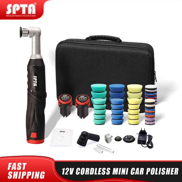 

spta mini polisher, 12v ro/da micro cordless scratches killer car polisher with 2 battery for polishing, sanding