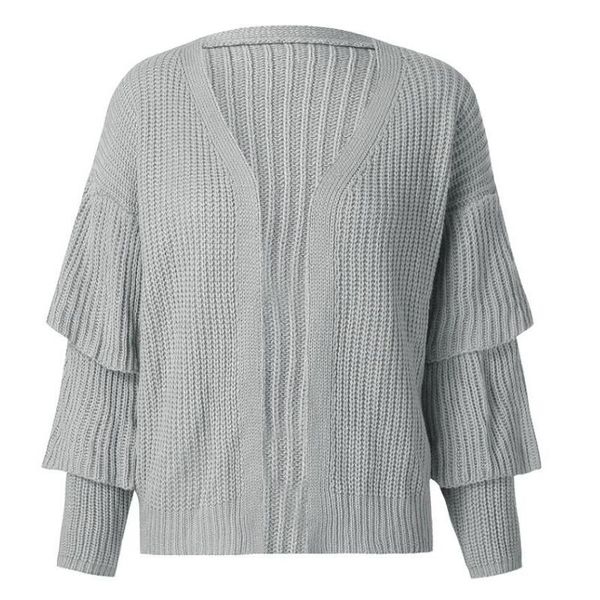 

women's sweaters women knitted sweater coat flared long sleeve cardigan knitwear jumper outwear streetwear coats and jackets femme, White;black