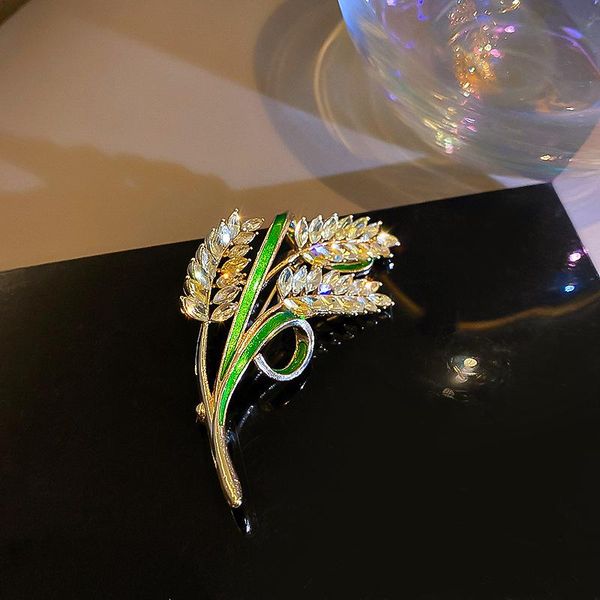 

pins, brooches wheat spike brooch fashion lady's lovely temperament personality atmosphere design accessories, Gray