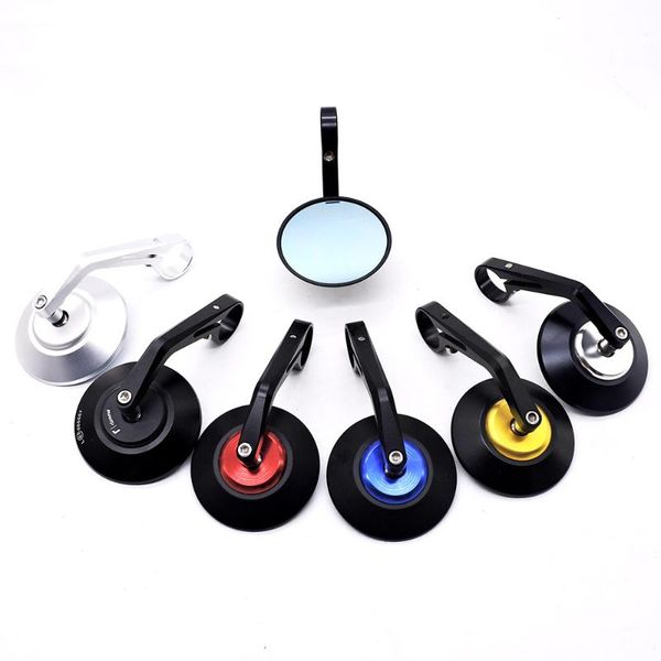 

motorcycle mirrors 1 pair 7/8" rearview mirror round handlebar bar end rear view side motorbike cafe racer street bike