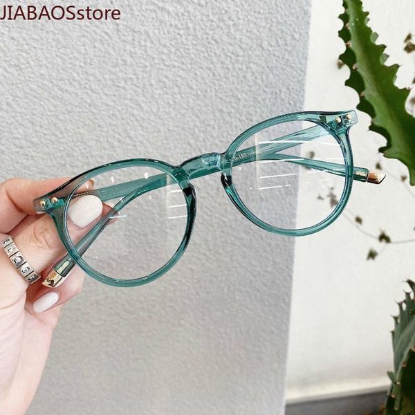 

brilmontuur vrouwen blauw licht blokkeren brillen nep vintage transparant groen eyewear mannen ronde vlakte spektakel gafe e049 fashion sung, Black