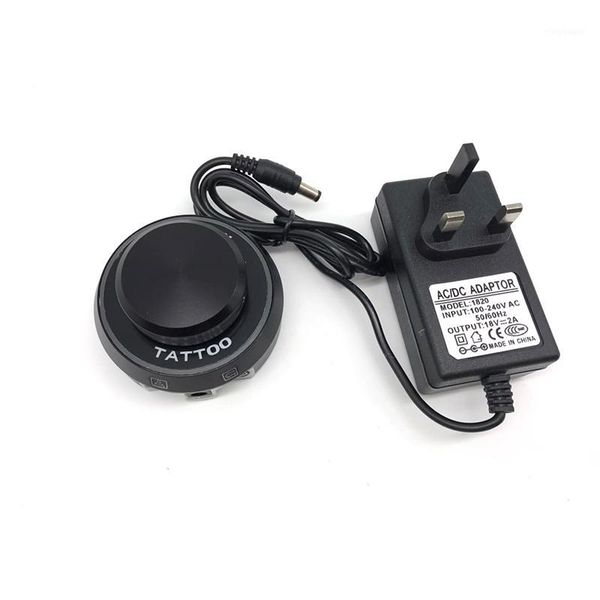

1pc black colorful tattoo power supply adjust voltage with adaptor for coil rotary machine control switch1