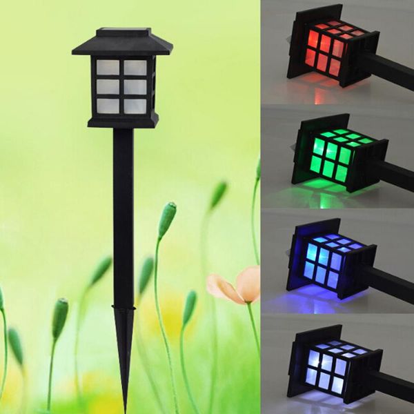 

solar lamps 2pcs/4pcs outdoor led ground lamp garden house shaped energy home