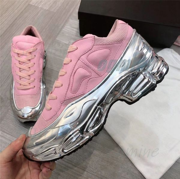 

sneaker shoe originals raf simons ozweego iii sports men women clunky metallic silver sneakers dorky casual shoes size 36-45 y0vs#, Black