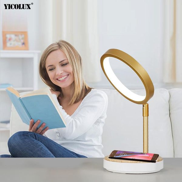 

table lamps led modern bedroom study room bedside lighting luminarie smart charging for phones touch switch dimming lights