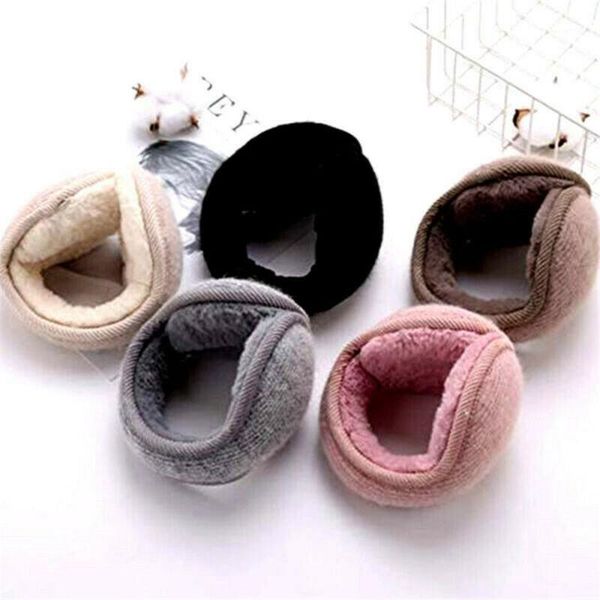 

berets fashion soft plush men women thicken warm ear protection warmers earmuffs, Blue;gray