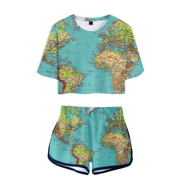 

women's tracksuits 3d print ladies tracksuit 2 piece outfits for women crop track suit two set and shorts streetwear, Gray