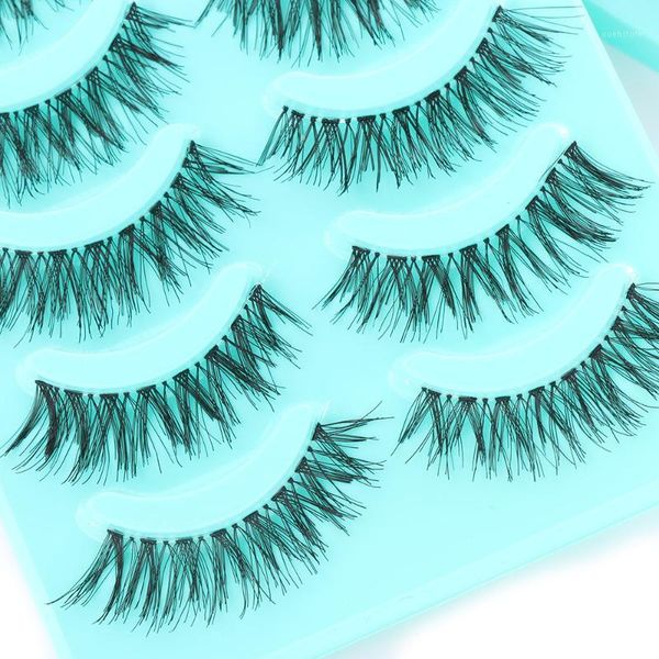 

false eyelashes wholesale 10 sets women crisscross natural soft handmade thick fake eyelash makeup 5 pairs/set1