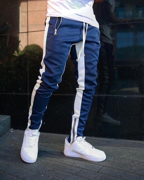 

pantjogging casual hombre pantalones aptitud los hombres ropa deportiva ajustados de chndal, Black