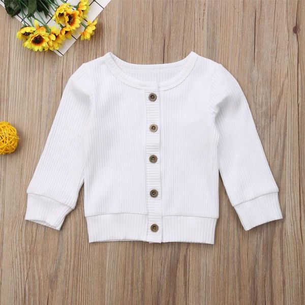 

autumn solid toddler kids baby boy girl cotton cardigan coat long sleeve outwear for 0-2y pullover, Blue