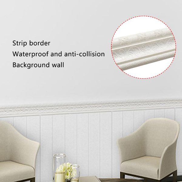 

wallpapers 2.3m wall border self-adhesive stickers strip waist line skirting wallpaper decorative ceiling