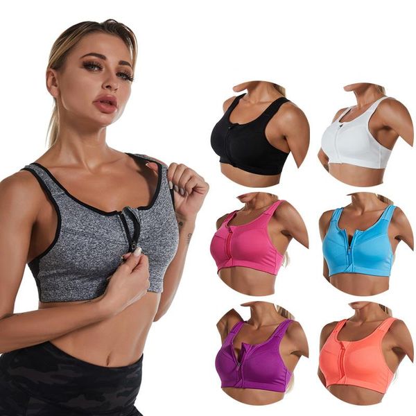 

reggiseni sportivi donne calde cerniera push up gilet intimo antiurto traspirante palestra fitness atletico corsa yoga bh sport outfit