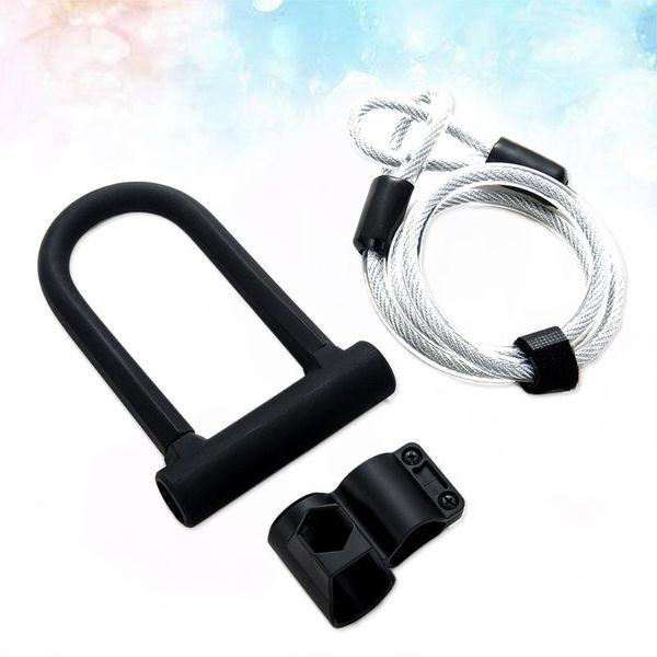 

bike locks u lock heavy duty shackle secure anti theft (black)