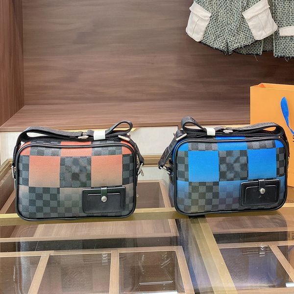 

men shoulder bag trunk handbag travel bag business package work purse classic plaid handbag fast shipping