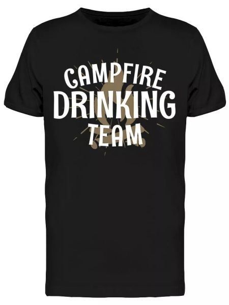 

Campfire Drinking Team Lettering Tee Men's -Image by Shutterstock, White;black