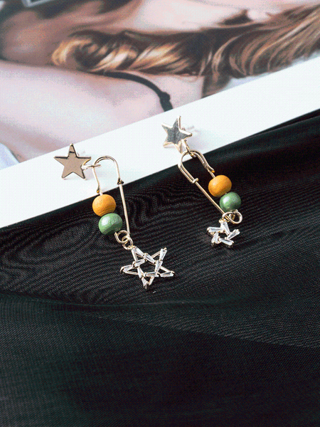 

fashion geometric colorful drop earrings for women korean stars unusual design party jewelry brincos luxury wholesale dangle & chandelier, Silver