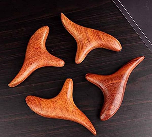 

body neck trigeminal massage red wood massager body relax fragrant wooden spa therapy blood circulation guasha tools