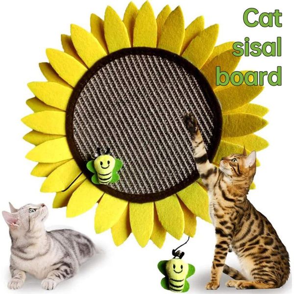

sisal lovely sunflower shape cat diy cats scratching post toys making desk legs binding for sharpen claw interactive toy