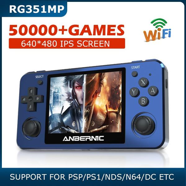 

portable game players rg351mp handheld retro console 3.5 inch 256g built-in 50000+ games emulators for psp/ps1/dc/n64 gift kid
