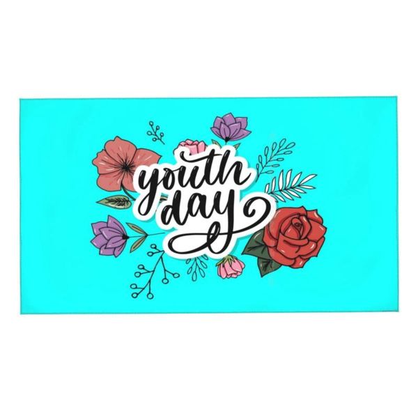 

towel international youth day 2021 print washcloth face soft happy