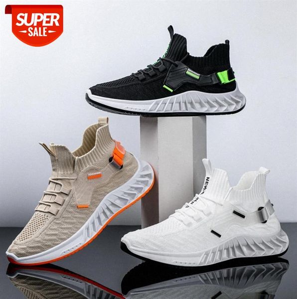 

korean men's casual shoes, breathable flying woven running sports shoes #xe6w