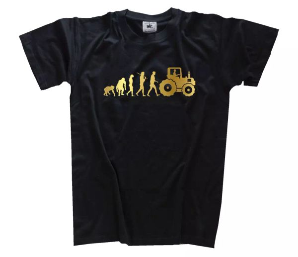 

gold edition tractor traktorist farmer evolution t-shirt s-xxxl, White;black