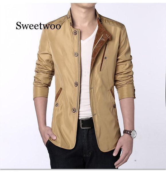 

men's jackets 2021 men casual jacket coats spring regular slim coat for male wholesale plus size -4xl1, Black;brown