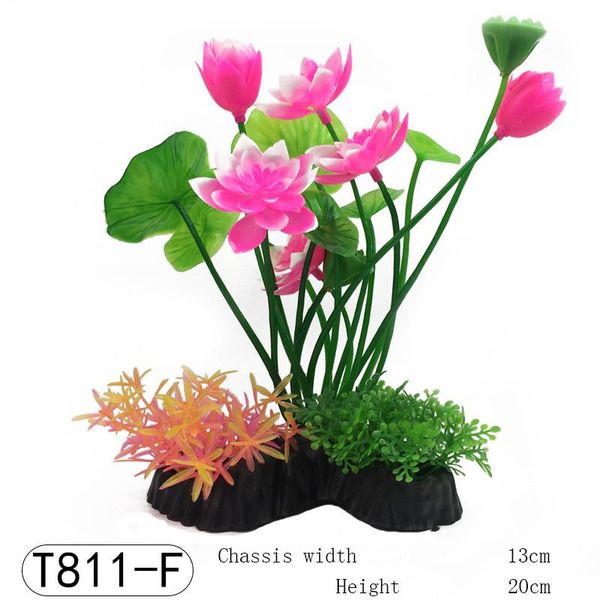 

decorations fish tank landscaping simulation branches lotus flower artificial tree aquarium fake decor bonsai trees decoration